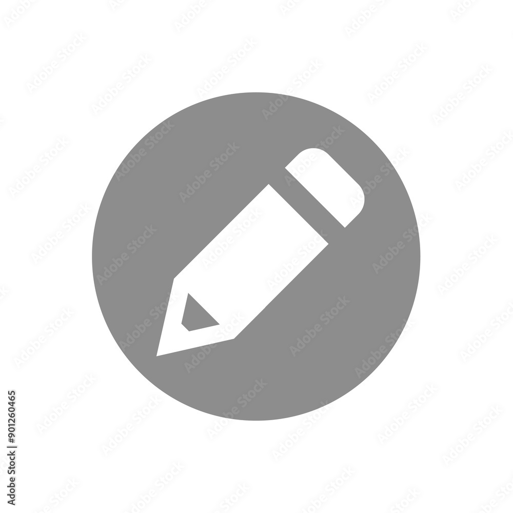 Pencil in circle vector icon. Edit, editing symbol. Pencil in circle vector icon. Edit, editing symbol.