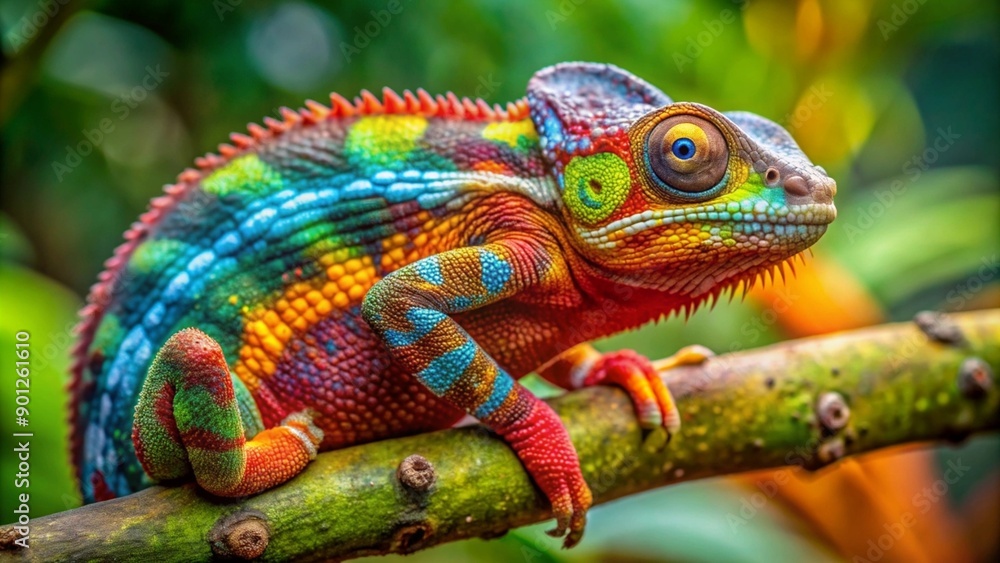 Obraz premium chameleon on a tree