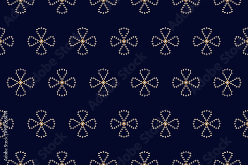 Beautiful vintage cross stitch traditional ethnic pattern.floral pixel art embroidery. Elegance background abstract Aztec beautiful seamless pattern for fabric,cloth,dress,carpet,curtain,sarong,batik.