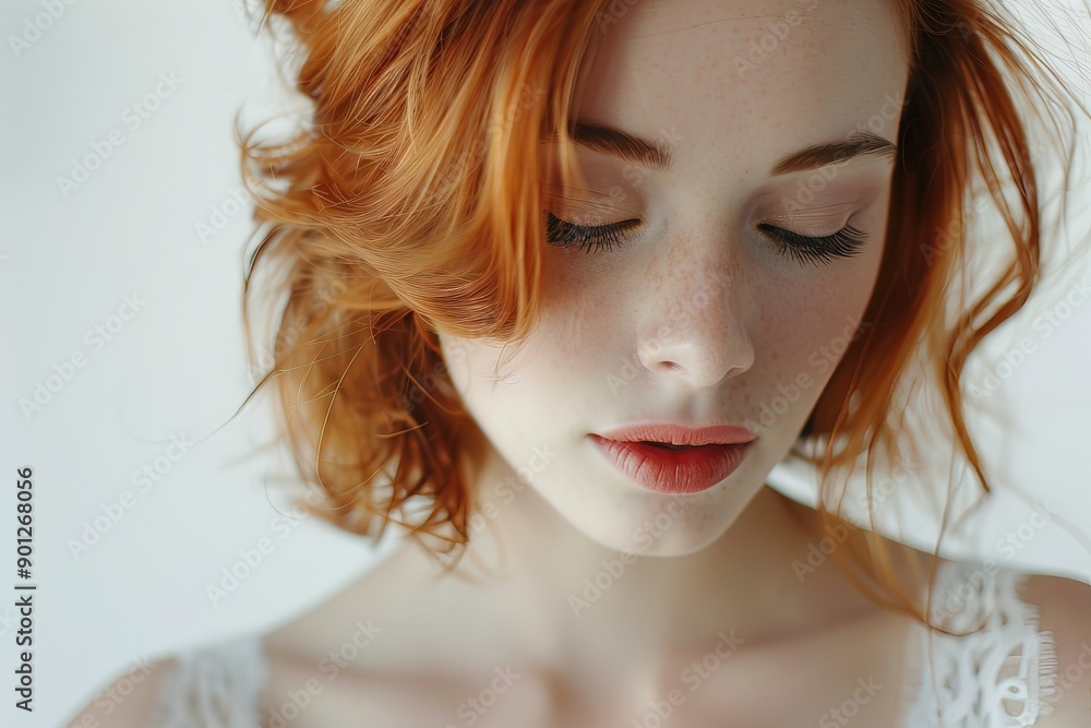 Portrait of young woman with perfect skin beautiful smile and natural make up Generative AI Portrait of young woman with perfect skin beautiful smile and natural make up Generative AI