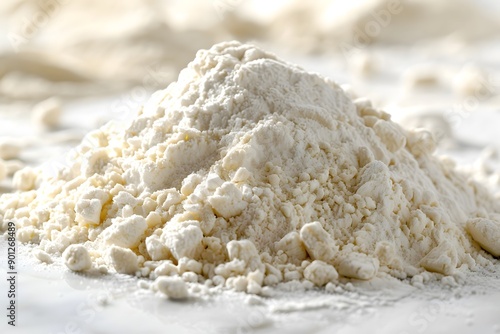 A Close-Up of Freshly Milled Flour Piled on a Surface