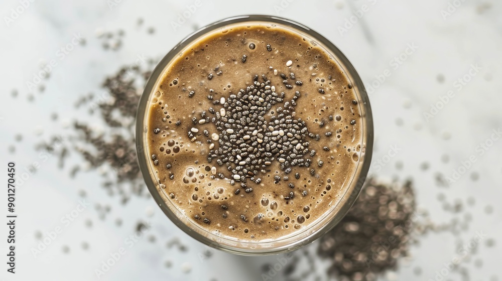chia seed smoothie. chia seed smoothie.