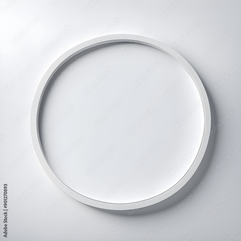 White round frame on a white background. White round frame on a white background.
