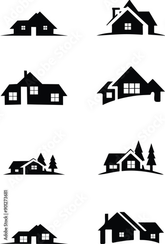 Elegant Real Estate Silhouette Logo Design