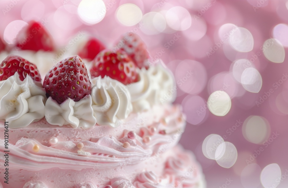 Strawberry Cake With Whipped Cream Strawberry Cake With Whipped Cream