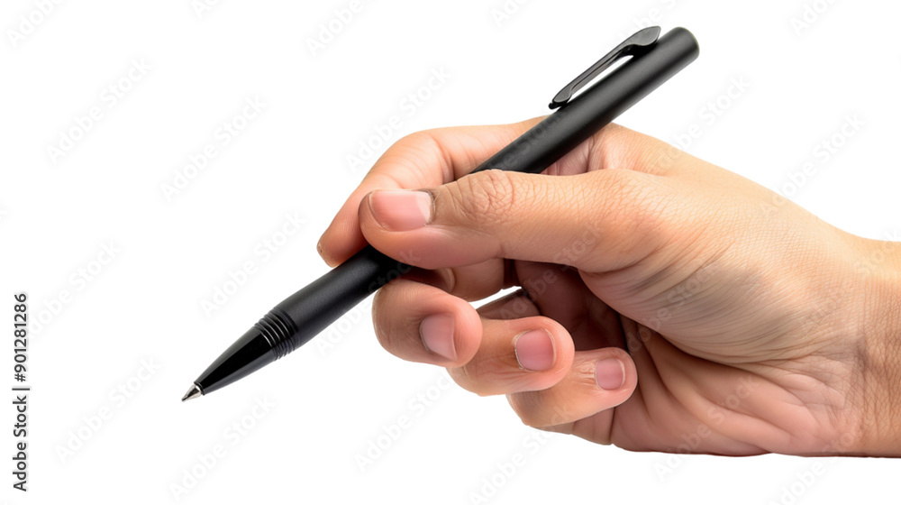 hand holding a pen isolated on transparent background hand holding a pen isolated on transparent background