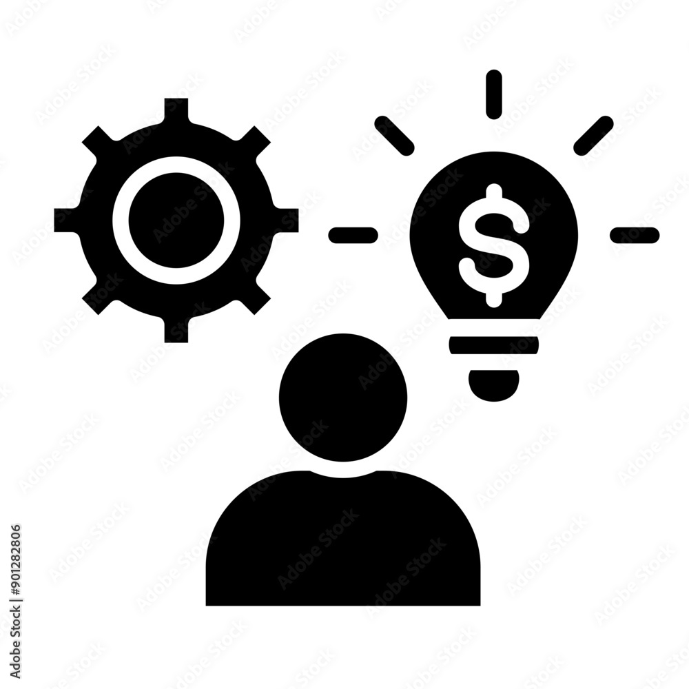 Business Thinking Icon Business Thinking Icon