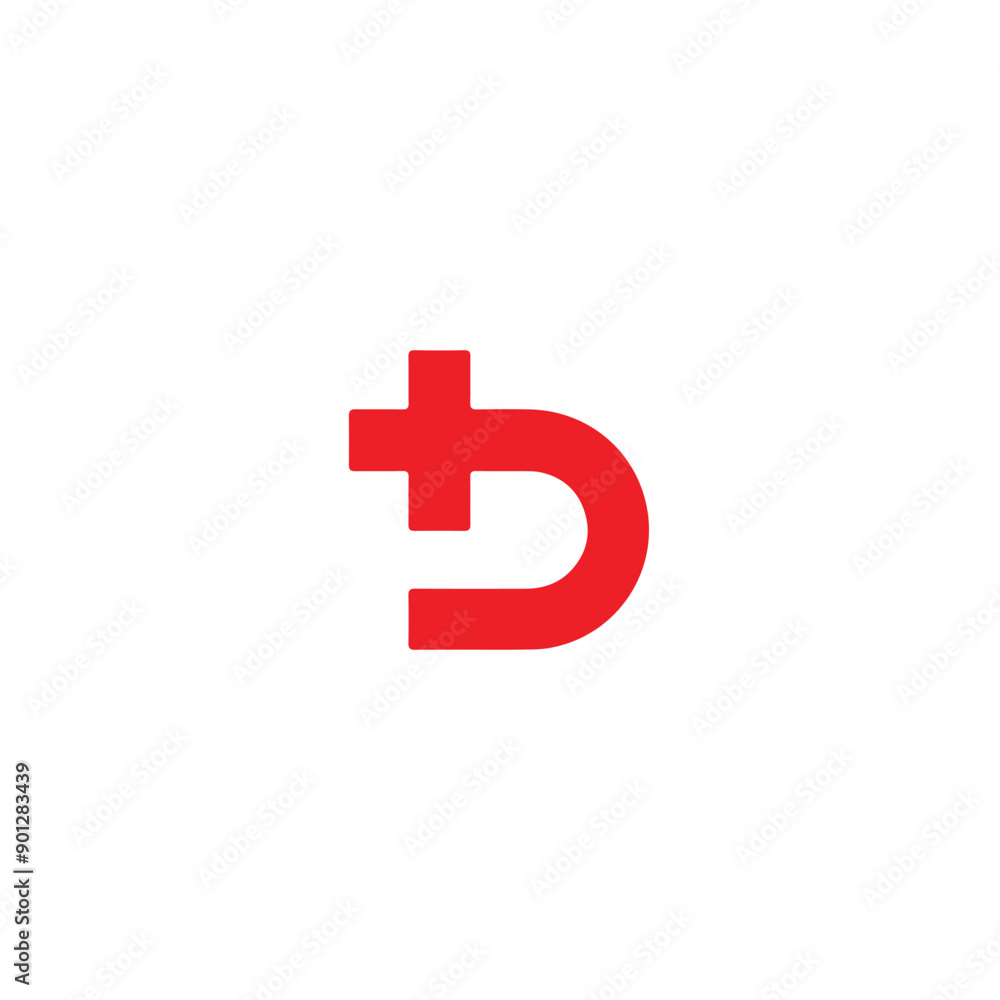 Logo Letter D+ Simple Modern Logo Letter D+ Simple Modern