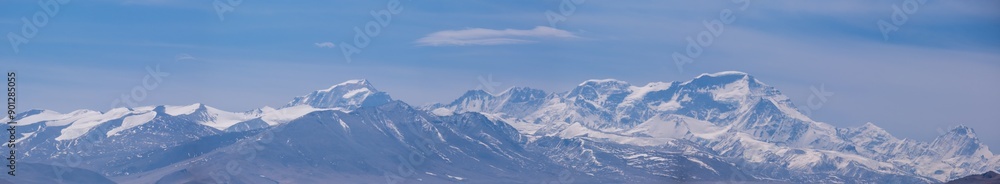 Breathtaking large panoramic view of Mount Everest or Chomolungma. Tibet Breathtaking large panoramic view of Mount Everest or Chomolungma. Tibet