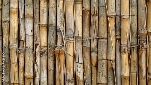 Close-Up of Dry Bamboo Stems photo