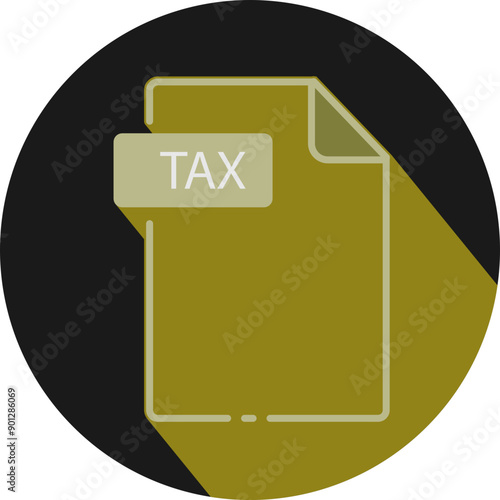 TAX File fomat minimal icon with circle outside photo