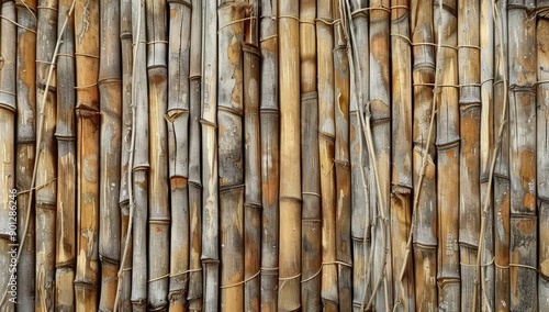 Close-Up of Dry Bamboo Stems photo