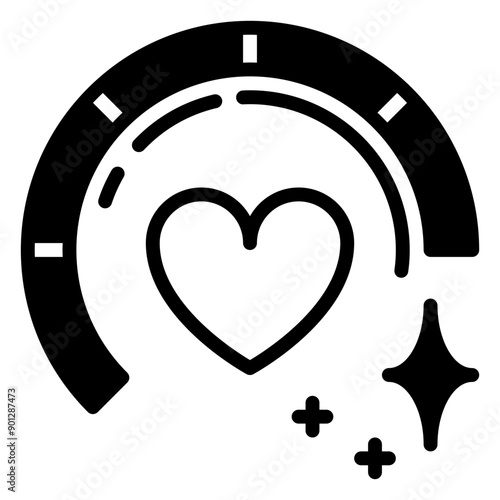 Love icon, glyph icon style