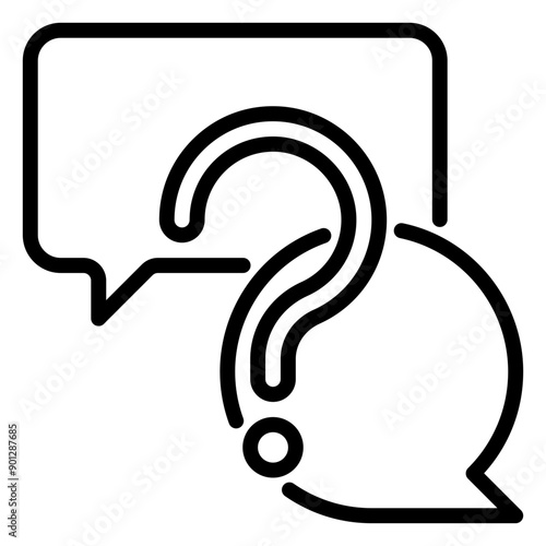 QA icon, line icon style