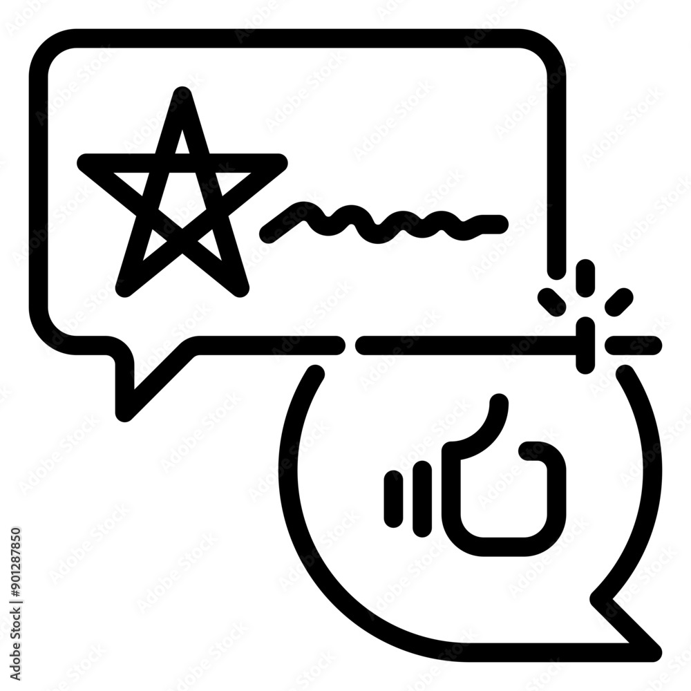 Star Rating icon, line icon style Star Rating icon, line icon style