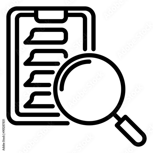 Evaluation icon, line icon style