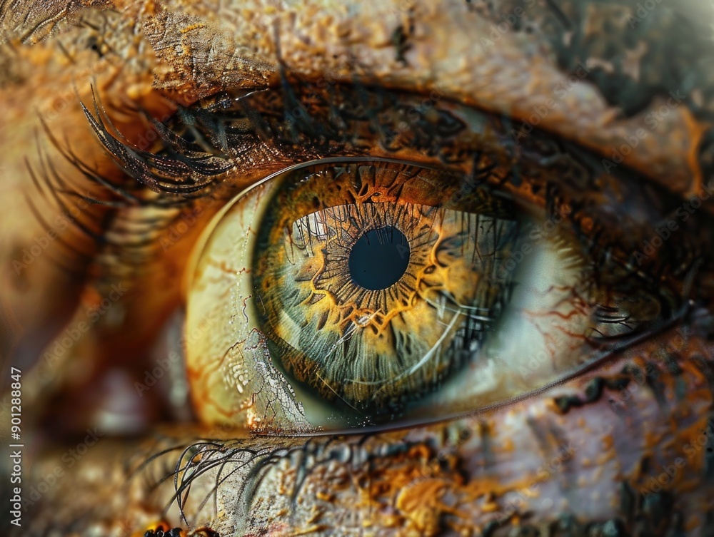 A detailed view of an individual's eye A detailed view of an individual's eye