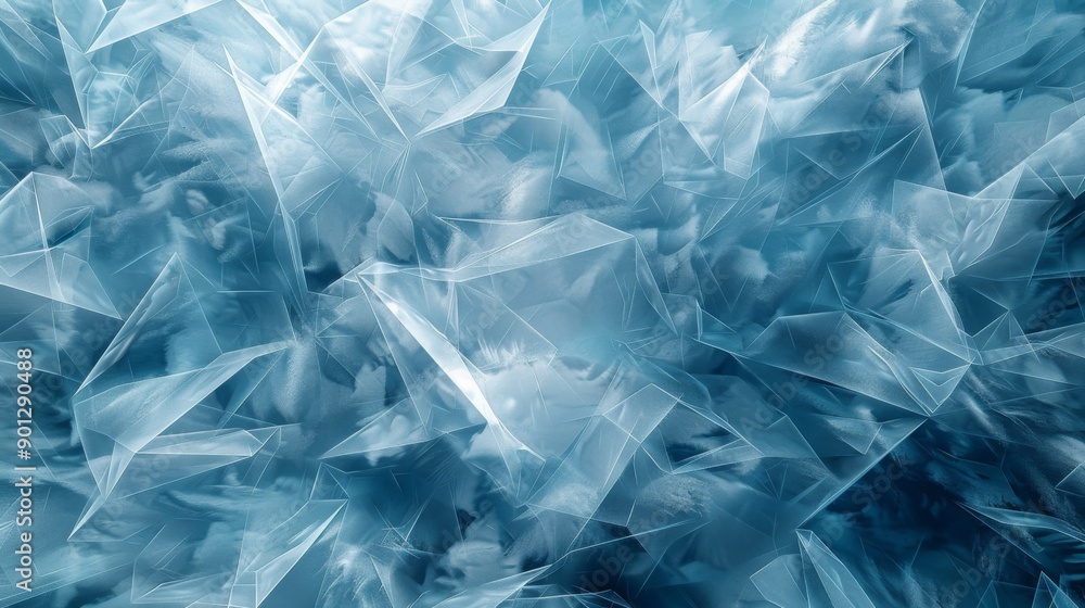 Abstract Crystalline Texture in Blue Hues Abstract Crystalline Texture in Blue Hues