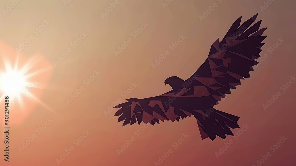Obraz premium low poly eagle