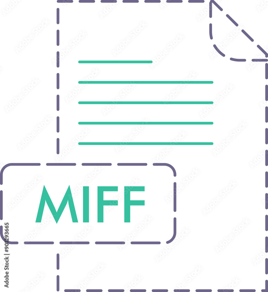 MIFF File format icon rounded outline MIFF File format icon rounded outline