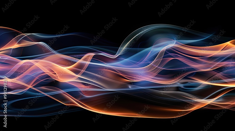 Abstract wave of vibrant colorful smoke, swirling and flowing beautifully, perfect for artistic backgrounds. Abstract wave of vibrant colorful smoke, swirling and flowing beautifully, perfect for artistic backgrounds.