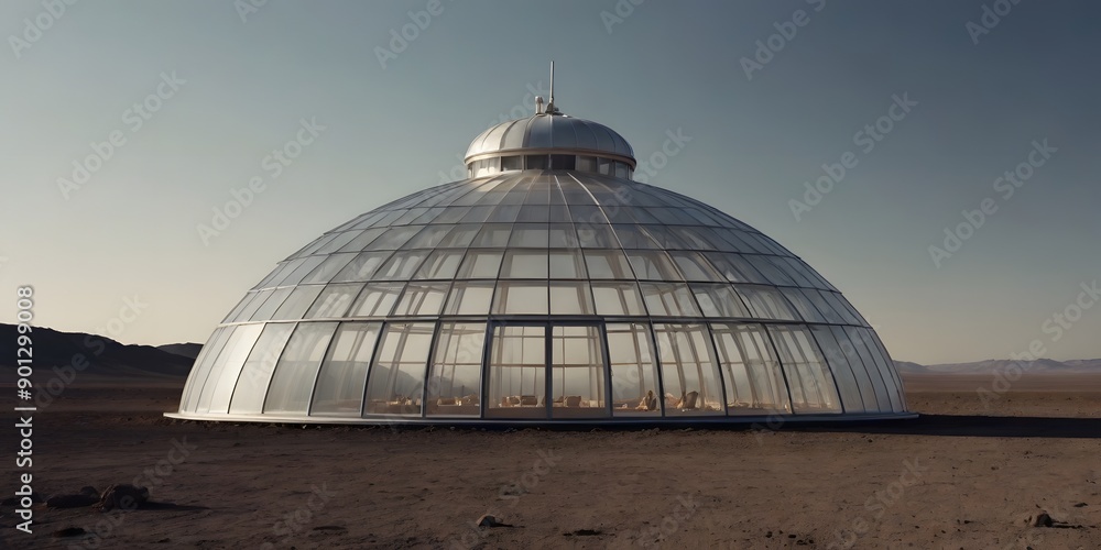 Obraz premium Greenhouse on an unknown planet.