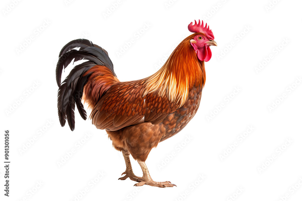 Vibrant rooster isolated on transparent background, perfect for farm animal PNG illustrations and agricultural design projects Vibrant rooster isolated on transparent background, perfect for farm animal PNG illustrations and agricultural design projects