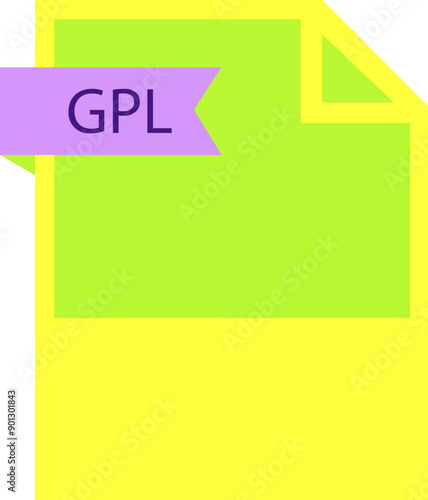 GPL File format icon roe color fill