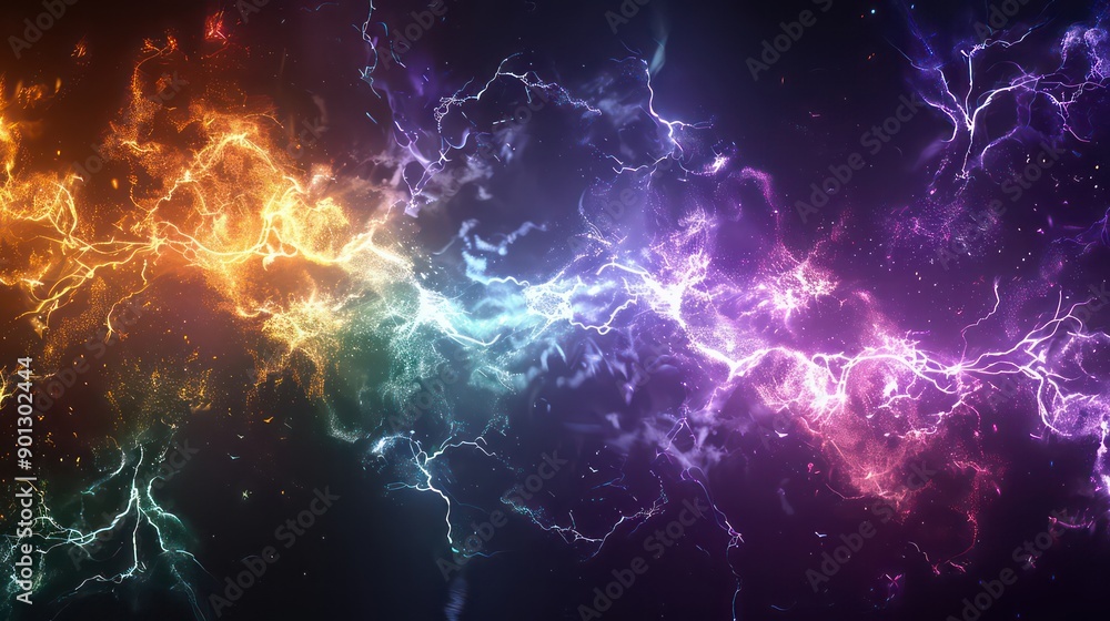 Stunning Rainbow Energy Burst in Abstract Digital Art Background Stunning Rainbow Energy Burst in Abstract Digital Art Background