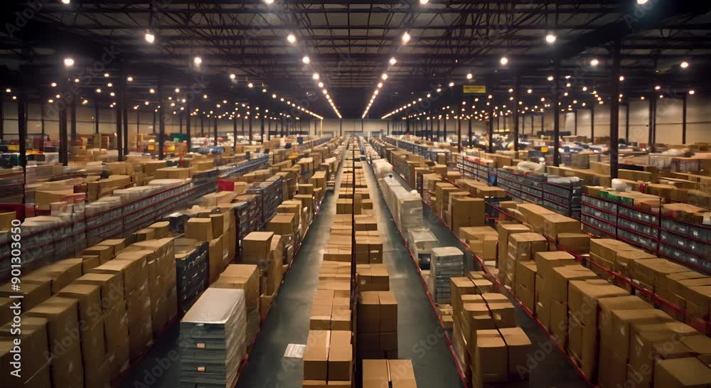 Warehouse Interior: A View of Orderly Chaos Warehouse Interior: A View of Orderly Chaos