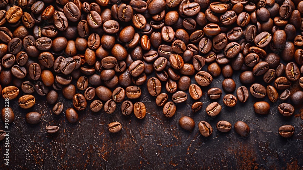 High resolution texture of coffee beans realistic background International coffee day High resolution texture of coffee beans realistic background International coffee day