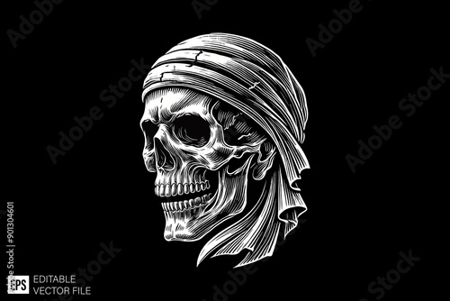 Dark art scary skull head vector design ideas templates