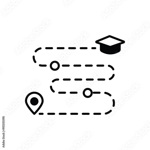 Learning Path vector icon