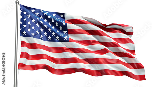 Obraz na płótnie Waving American Flag w salonie