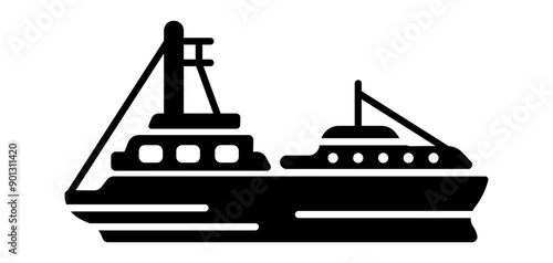 A solid icon of reefer vessel  