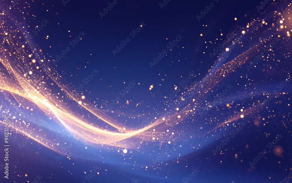 Abstract vivid cosmic particles background featuring sparkling effects ...