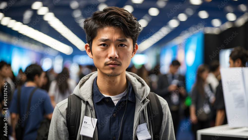 Naklejka premium portrait of Japanese man