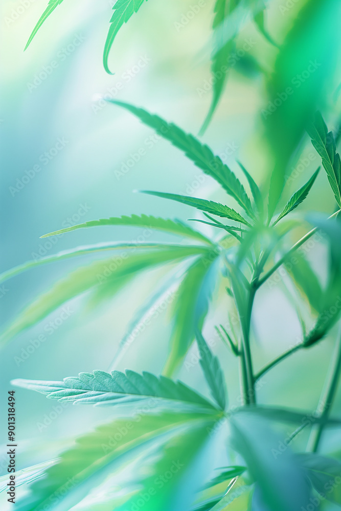 Obraz premium background for a business presentation about legal medical cannabis or marijuana