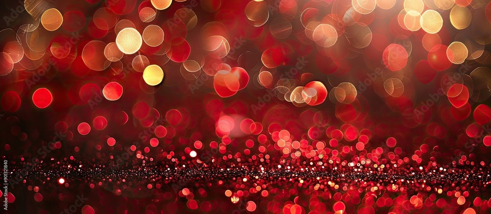 New year background with red textured bokeh lights perfect for copy space image New year background with red textured bokeh lights perfect for copy space image