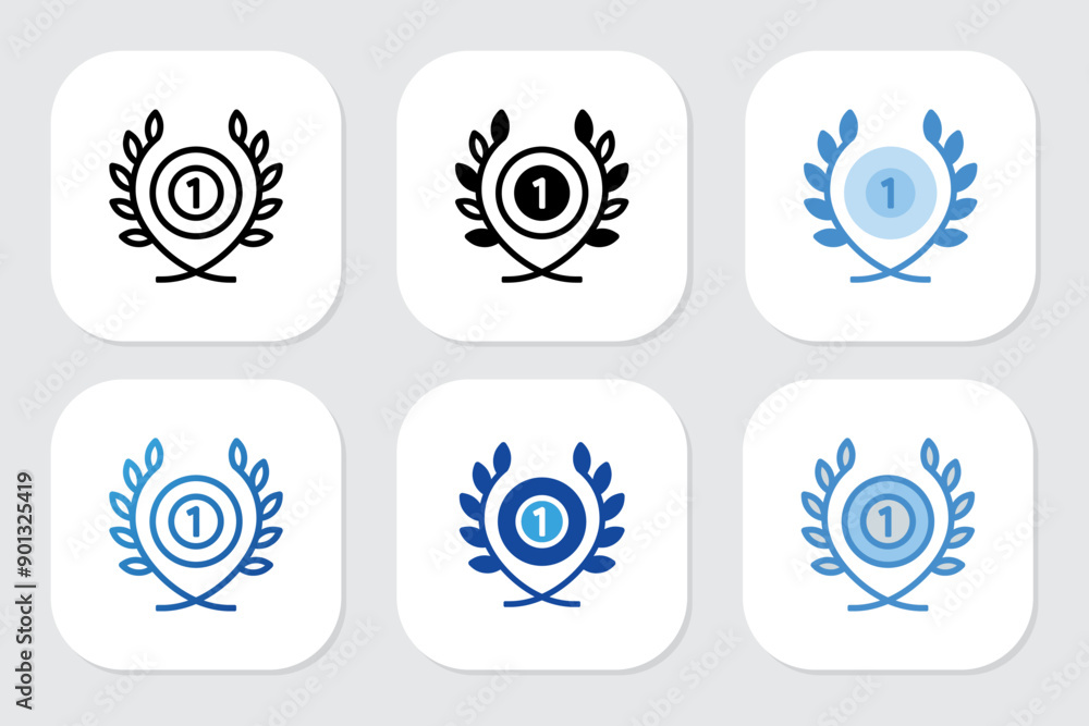 first place badge icons with various design styles first place badge icons with various design styles