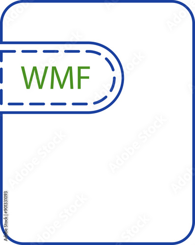 WMF File icon thick black outline photo