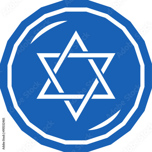 Hanukkah coin glyph icon. Silhouette of chocolate money. Vector design element for Jewish holidays. Monochrome symbols collection