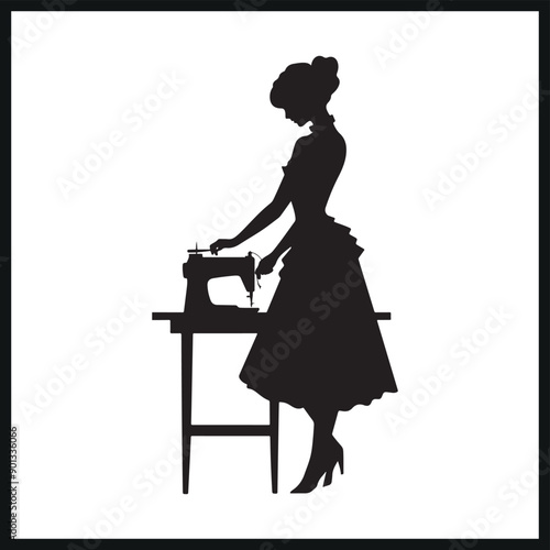 Tailor or Seamstress silhouette