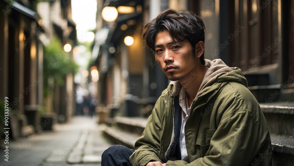 Fototapeta premium portrait of Japanese man