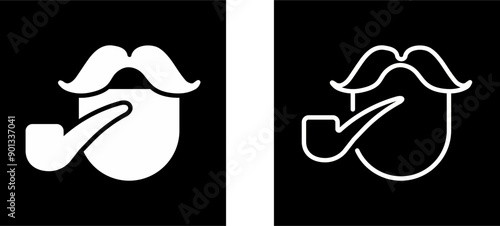 Pirate With Smoking Pipe Vector Icon