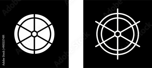 Ship Helm Vector Icon