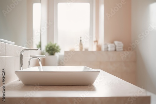 modern bathroom sink with faucet