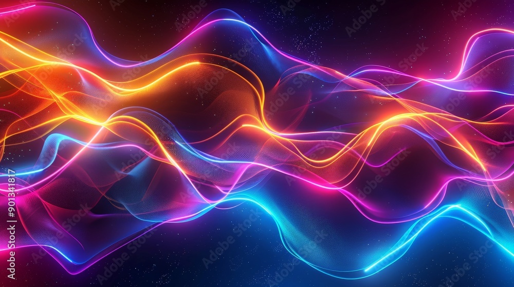 Abstract neon patterns with glowing, dynamic designs and vibrant colors Abstract neon patterns with glowing, dynamic designs and vibrant colors