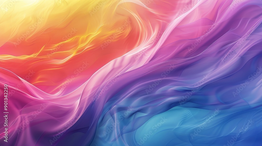 Abstract rainbow gradient with smooth, flowing transitions and vibrant colors Abstract rainbow gradient with smooth, flowing transitions and vibrant colors