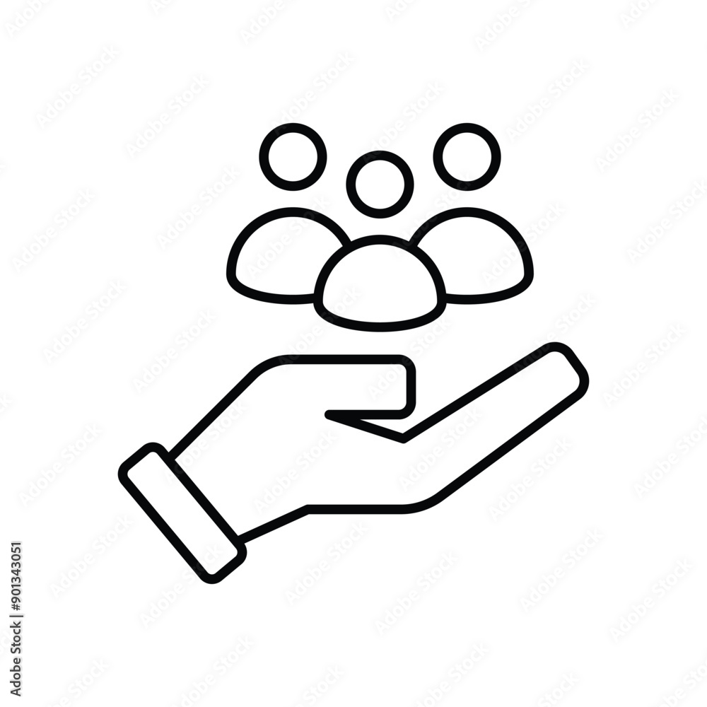 Supportive Community vector icon Supportive Community vector icon